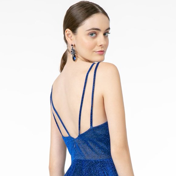 Spaghetti Strap A-Line Long Prom Dress GSGL2997 - Picture 5 of 9